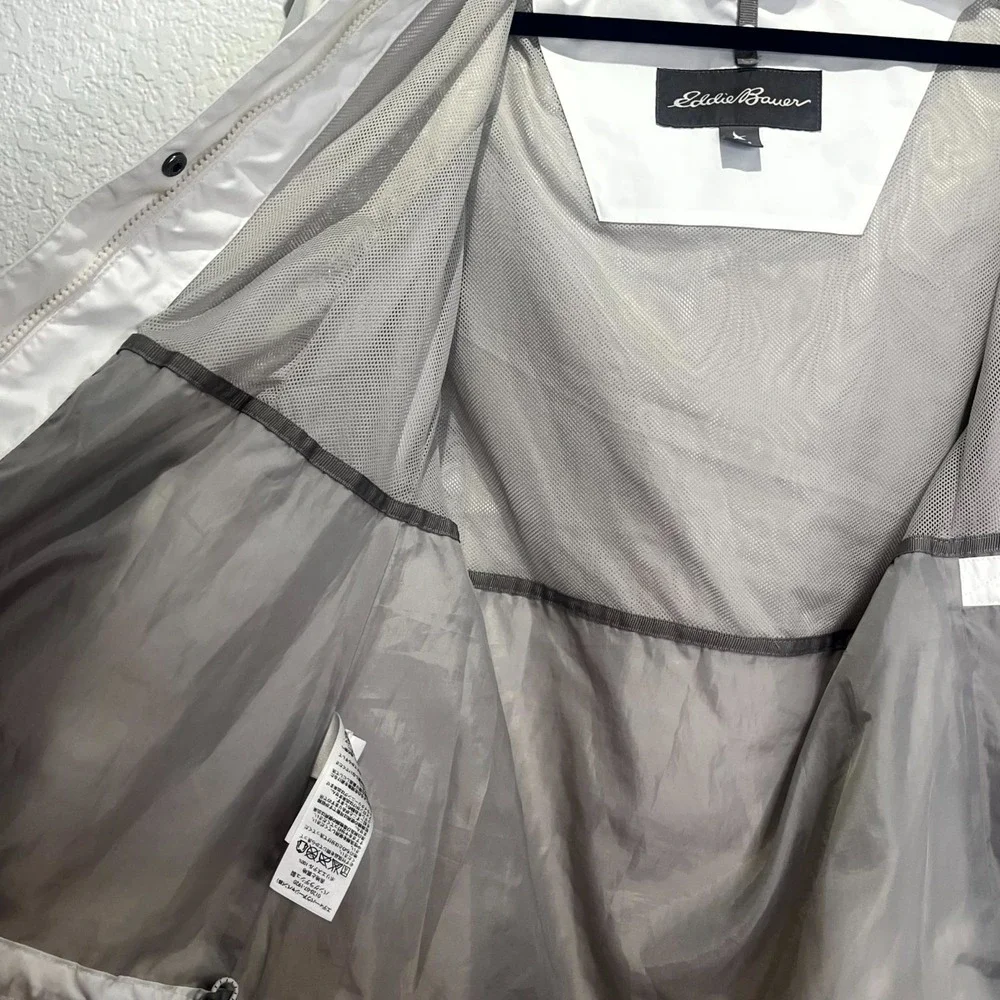 Eddie‎ Bauer Weatheredge Rain Jacket Womens S White Gray Mesh Lined Waterproof - Picture 6 of 16
